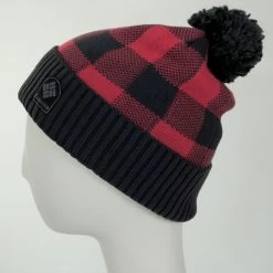 Columbia Sportswear Palmer Peak Repreve Pom Beanie Hat - Red/Black -ChicHeadwear Haven 476727
