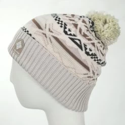 Columbia Sportswear Palmer Peak Repreve Pom Beanie Hat - Stone -ChicHeadwear Haven 476733
