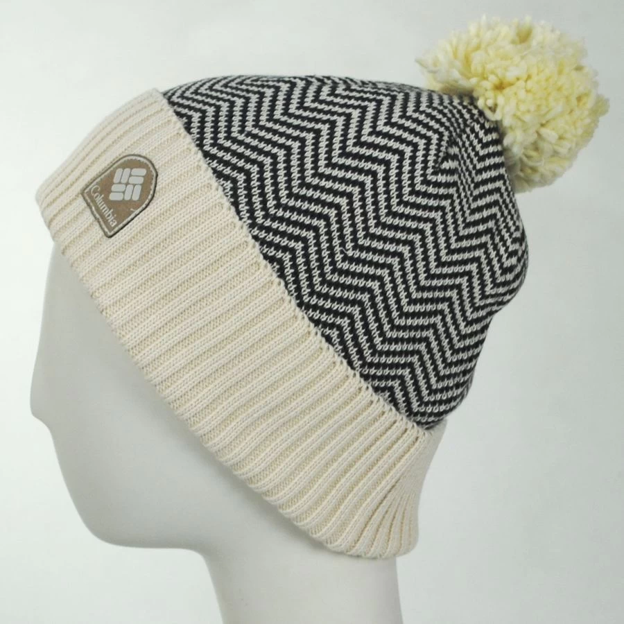 Columbia Sportswear Palmer Peak Repreve Pom Beanie Hat - Ivory 4 Columbia Sportswear Palmer Peak Repreve Pom Beanie Hat - Ivory - Image 2