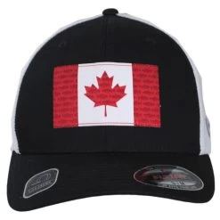 Columbia Sportswear PFG Canada Flag Mesh FlexFit Fitted Baseball Cap