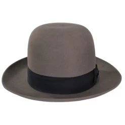 Stetson New York Shapeable Open Crown Fur Felt Fedora Hat -ChicHeadwear Haven 476903