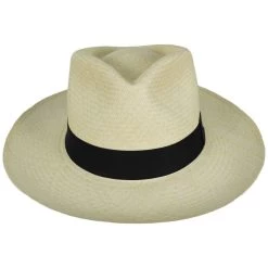 Panama Straw Grade 10 Diamond Crown Fedora Hat