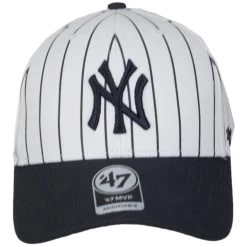 '47 BRAND New York Yankees Pinstripe MVP Strapback Baseball Cap