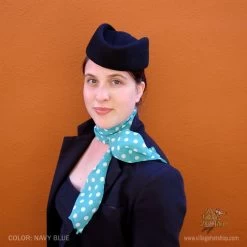 Stewardess Wool Felt Pillbox Hat -ChicHeadwear Haven 49817