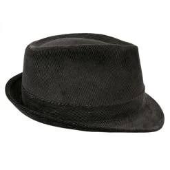Corduroy C-Crown Trilby Fedora Hat -ChicHeadwear Haven 52838