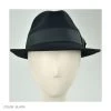 Blues Crushable Wool Felt Trilby Fedora Hat 2 Blues Crushable Wool Felt Trilby Fedora Hat -ChicHeadwear Haven 6194