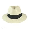 Toyo Straw Safari Fedora Hat - Black Band