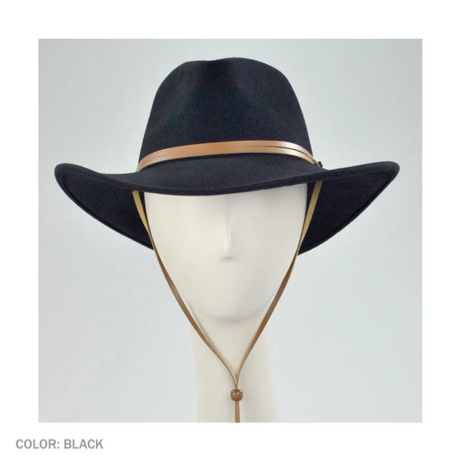 Crushable Wool Felt Chincord Outback Hat 3 Crushable Wool Felt Chincord Outback Hat