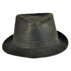 Weathered Cotton Trilby Fedora Hat