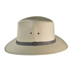 Cotton Safari Fedora Hat - British Tan 6 Cotton Safari Fedora Hat - British Tan -ChicHeadwear Haven 74822