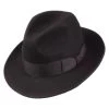 Pinch Crown Crushable Wool Felt Fedora Hat -ChicHeadwear Haven 76132
