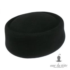 Panther Wool Felt Pillbox Hat