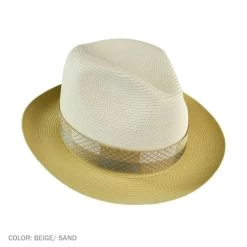 Stetson Andover Florentine Milan Straw Fedora Hat