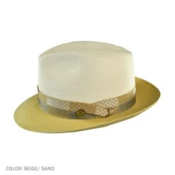 Stetson Andover Florentine Milan Straw Fedora Hat 7 Stetson Andover Florentine Milan Straw Fedora Hat -ChicHeadwear Haven 89370
