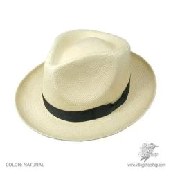 Stetson Retro Panama Straw Fedora Hat