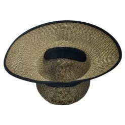 Toyo Straw Braid Facesaver Hat - Coffee -ChicHeadwear Haven 91903