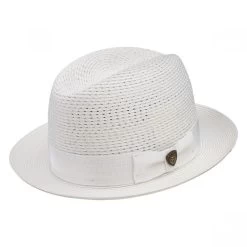 Madison Milan Straw Fedora Hat 7 Madison Milan Straw Fedora Hat -ChicHeadwear Haven size 7 1 8 2