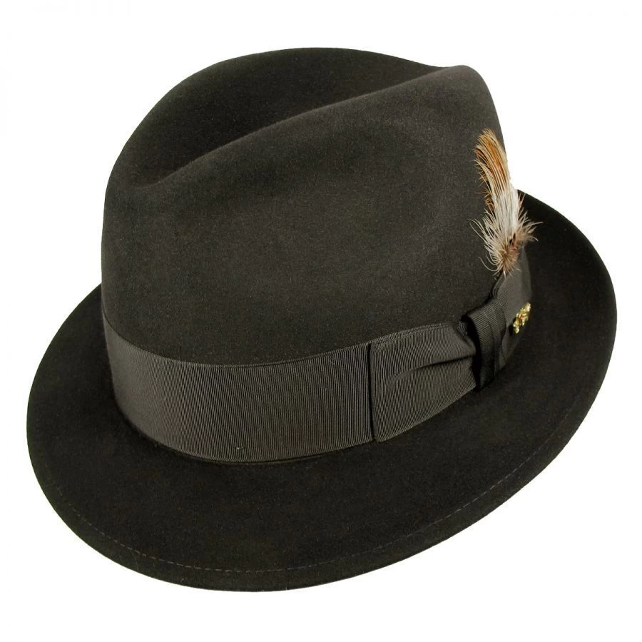 Jet Fur Felt Fedora Hat 4 Jet Fur Felt Fedora Hat - Image 2