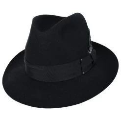 Bailey Gangster Wool Felt Fedora Hat -ChicHeadwear Haven size l 10