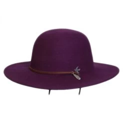 Bird And Feather Wool Felt Hat -ChicHeadwear Haven size one size fits most 25