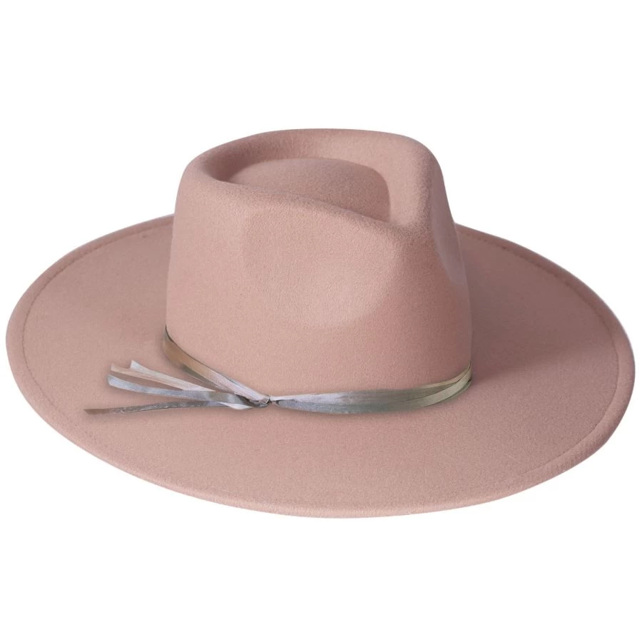 Silk Trim Vegan Wool Felt Fedora Hat 3 Silk Trim Vegan Wool Felt Fedora Hat