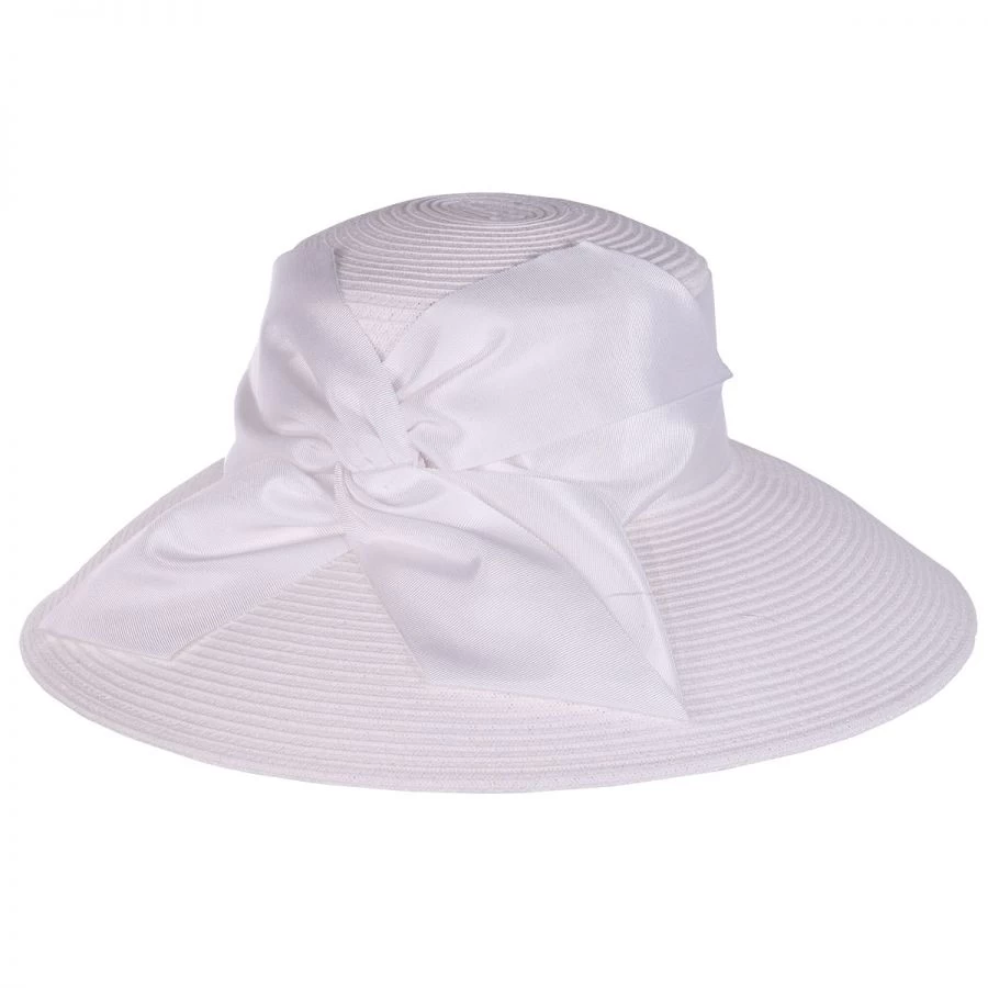 Twist Bow Packable Toyo Straw Lampshade Hat 4 Twist Bow Packable Toyo Straw Lampshade Hat - Image 2